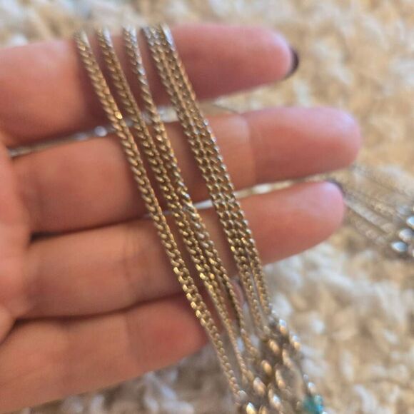 NWOT 5 strand Mixed Bead Necklace Turquoise - Picture 5 of 7